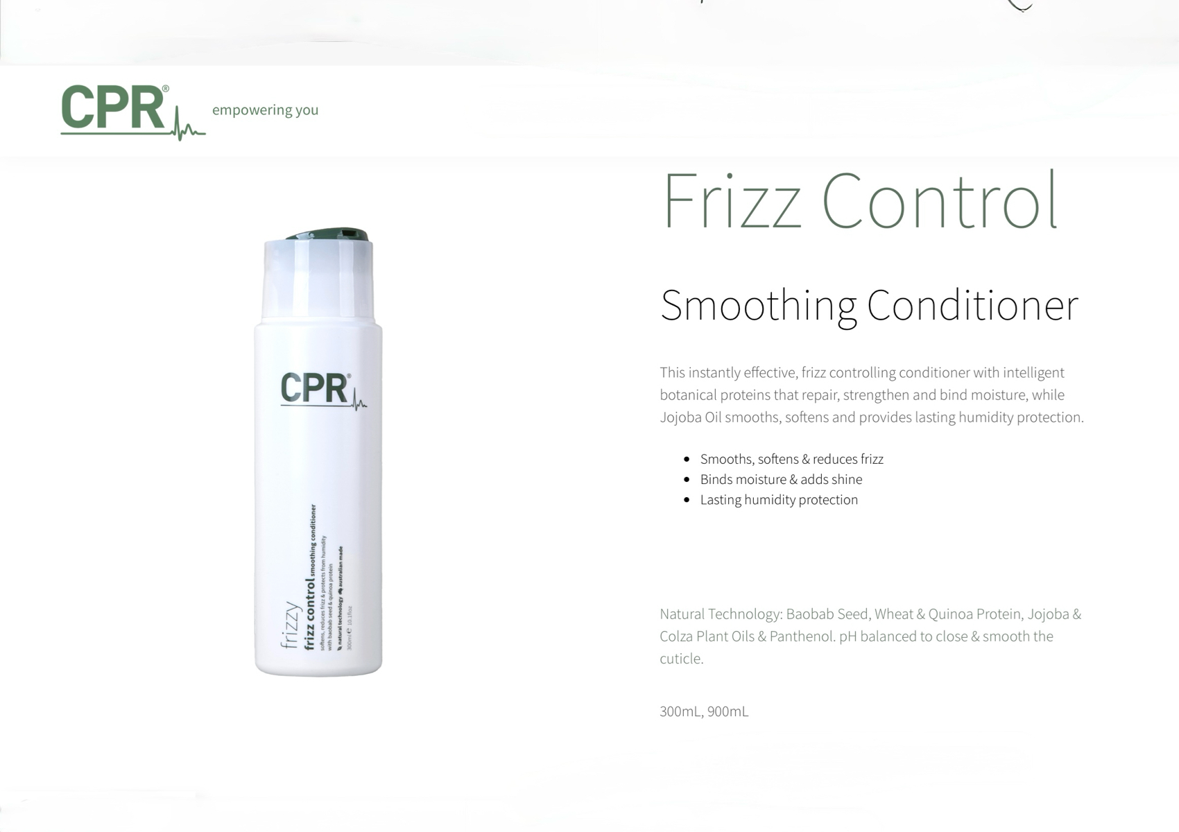 Frizz Control Smoothing Conditioner