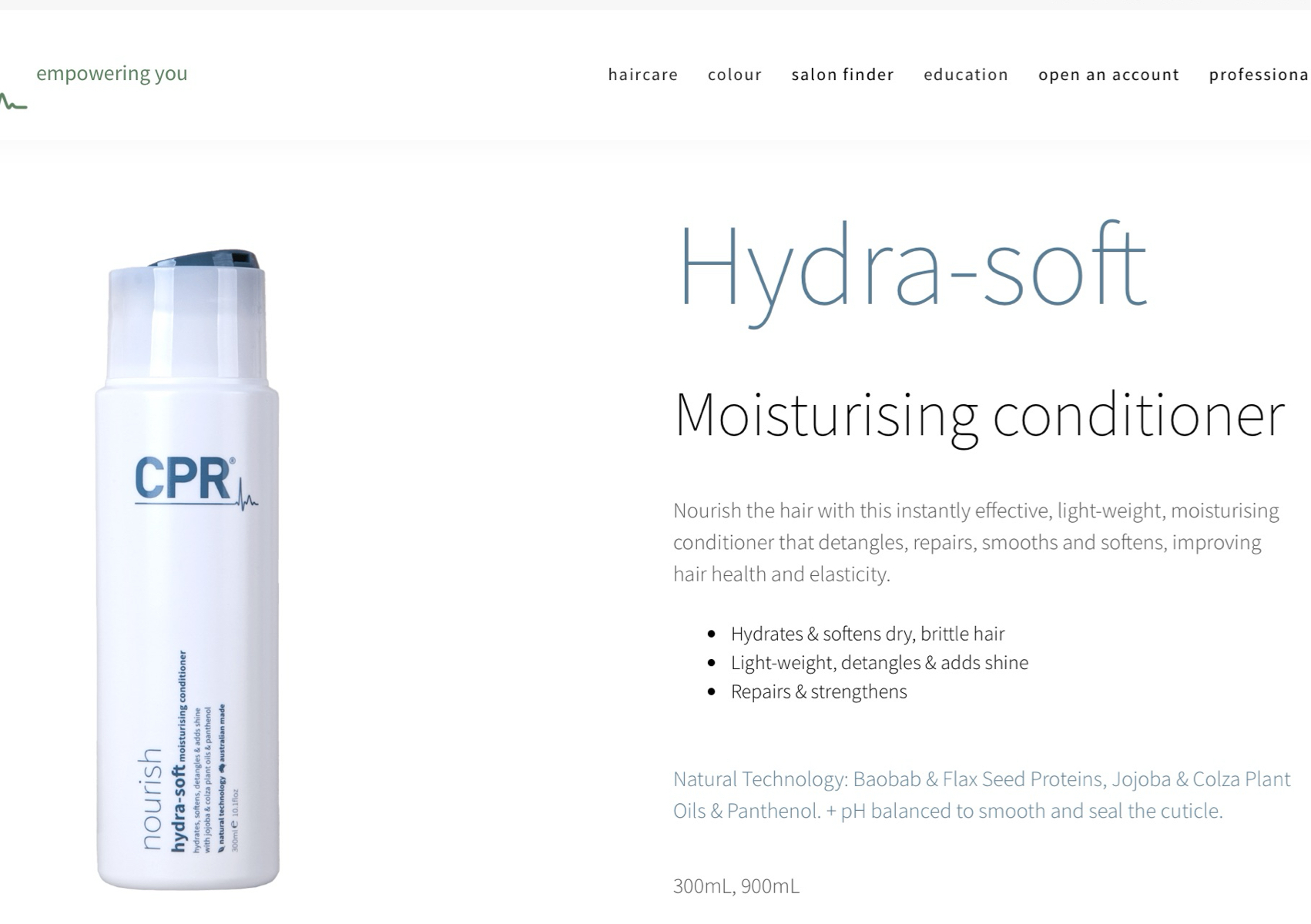 Cpr Curly soft touch Conditioning treatment 300mls RR $27.95