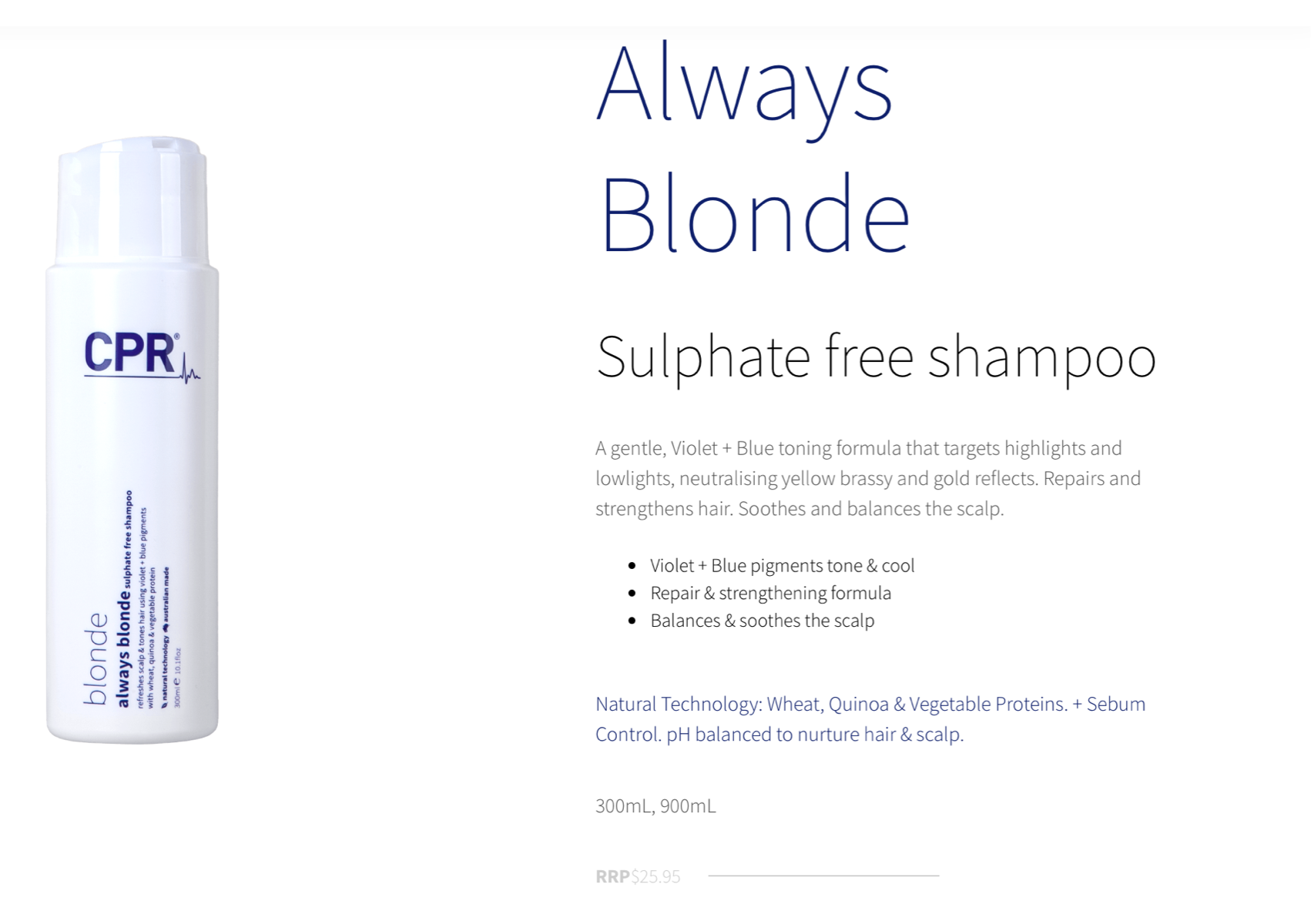 Always Blonde sulphate free Shampoo