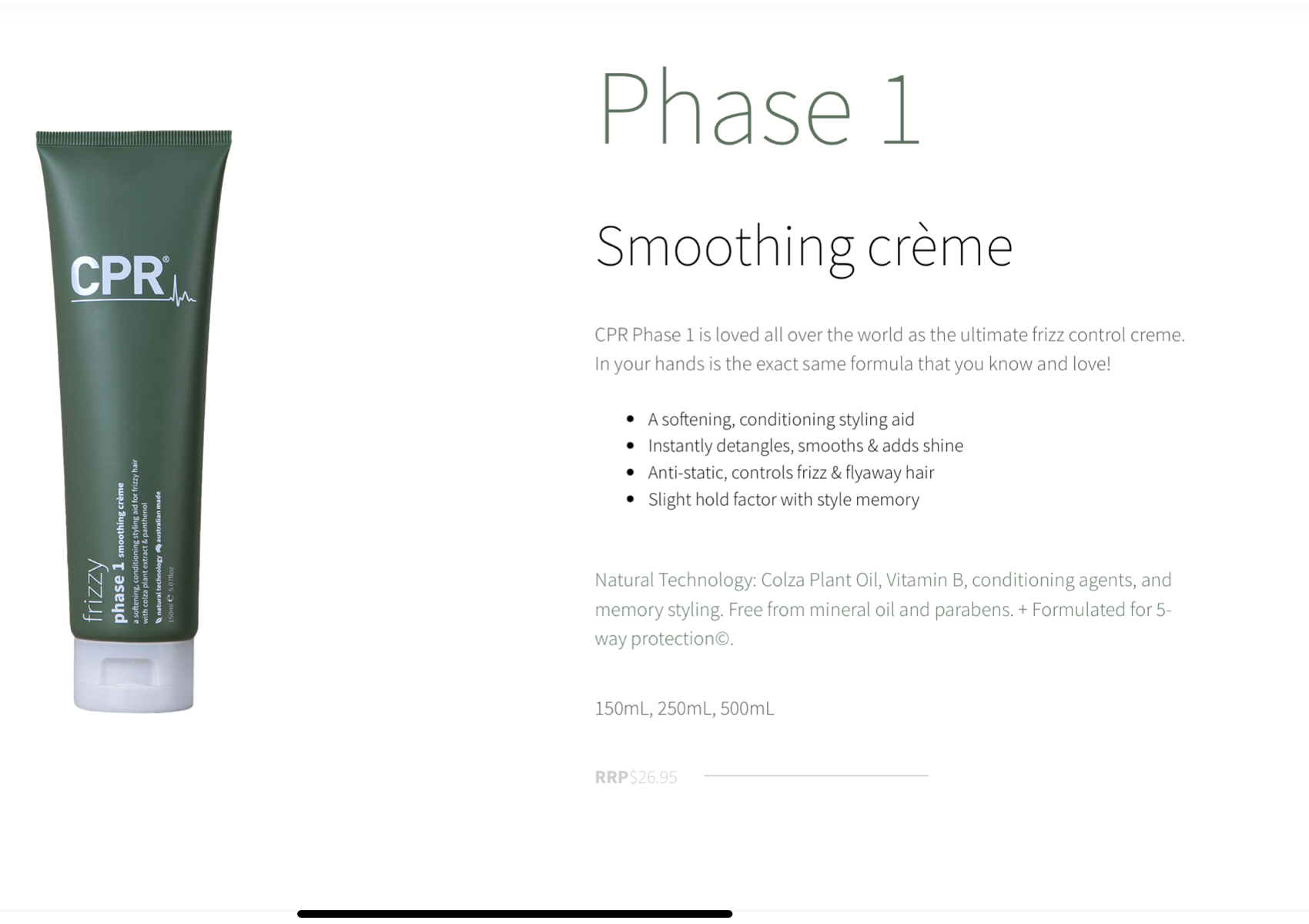 Phase 1 smoothing creme