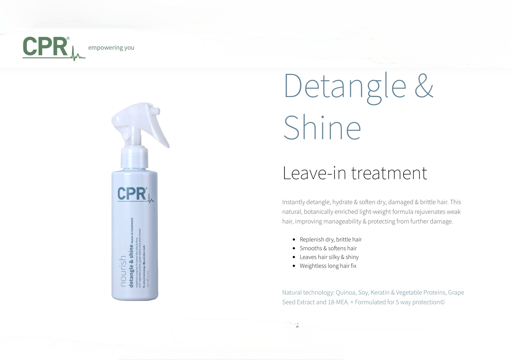 Detangle & Shine .Leave- In treatment