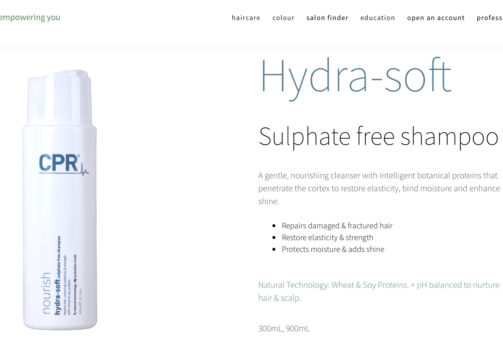 Cpr Curly Bounce Back Shampoo 300mls RR $27.95