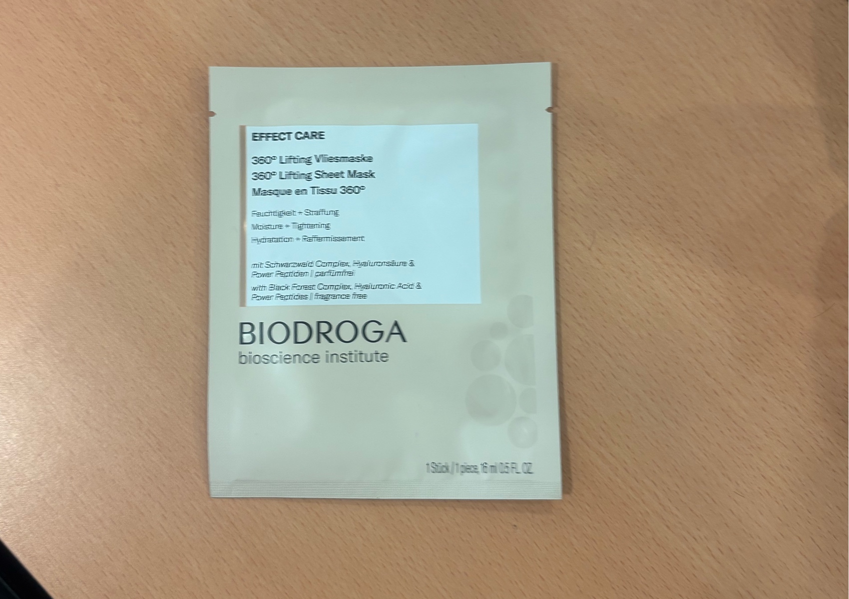 Biodroga 360 degree Lifting Sheet masque 1 piece 16 mls