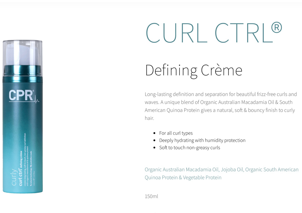 Cpr Curly curl Defining Creme 150mls RR $34.95