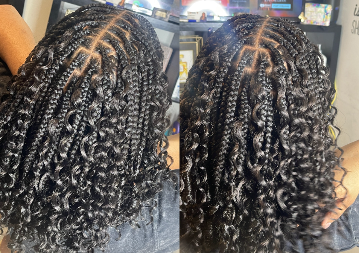 Boho Bob Knotless Braids