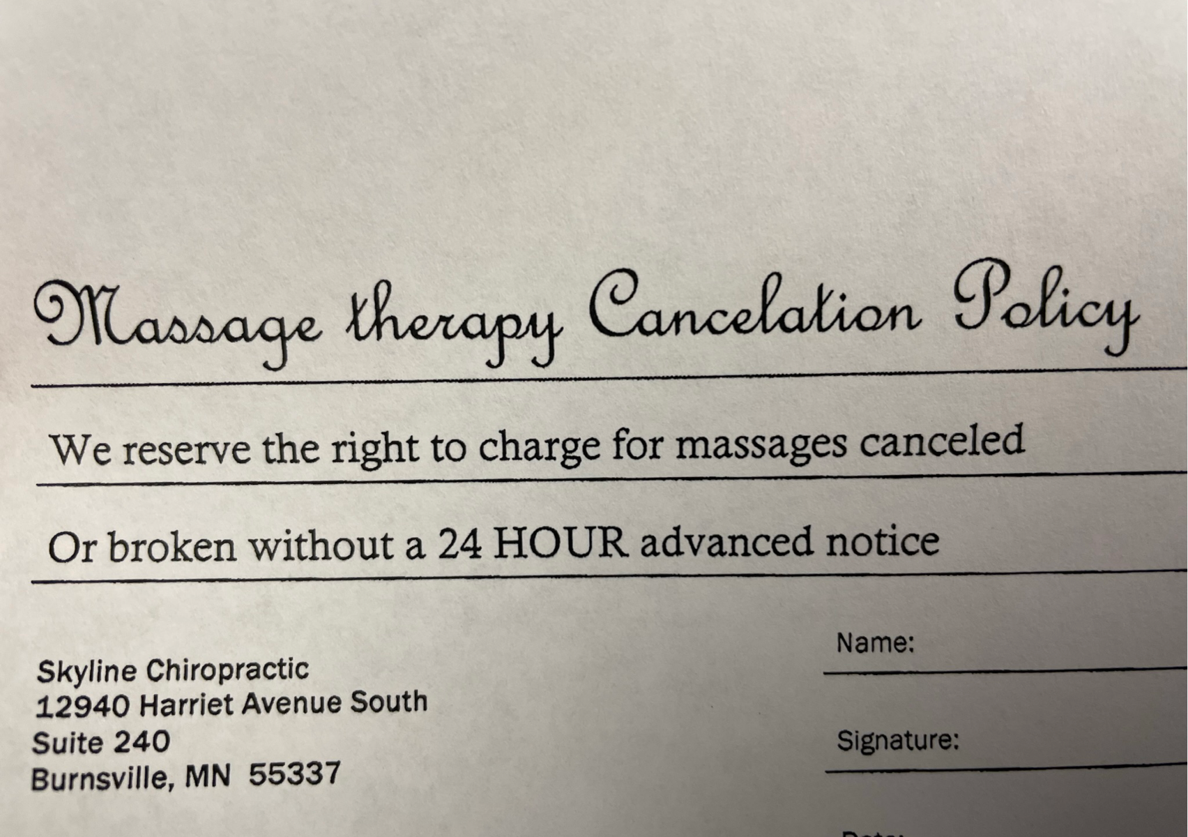 Adjustment/Soft tissue massage 