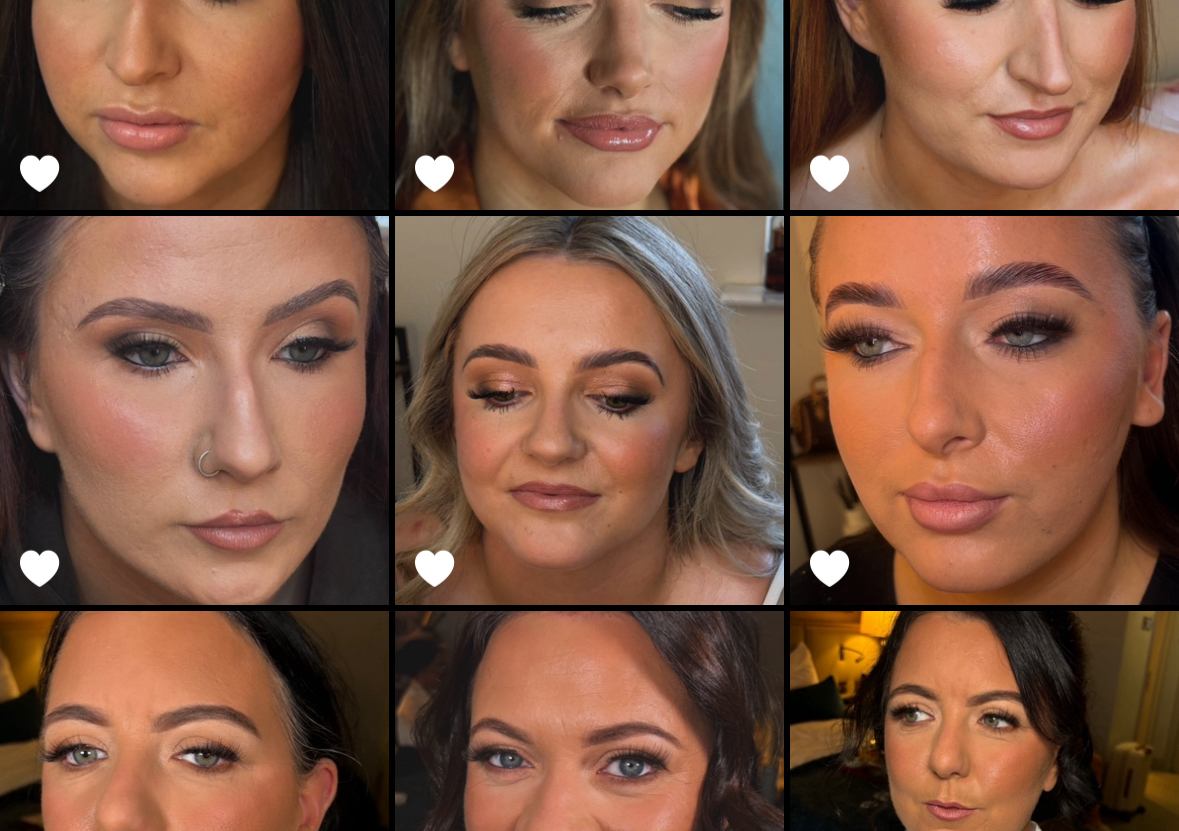 full face makeup with lashes (or without)