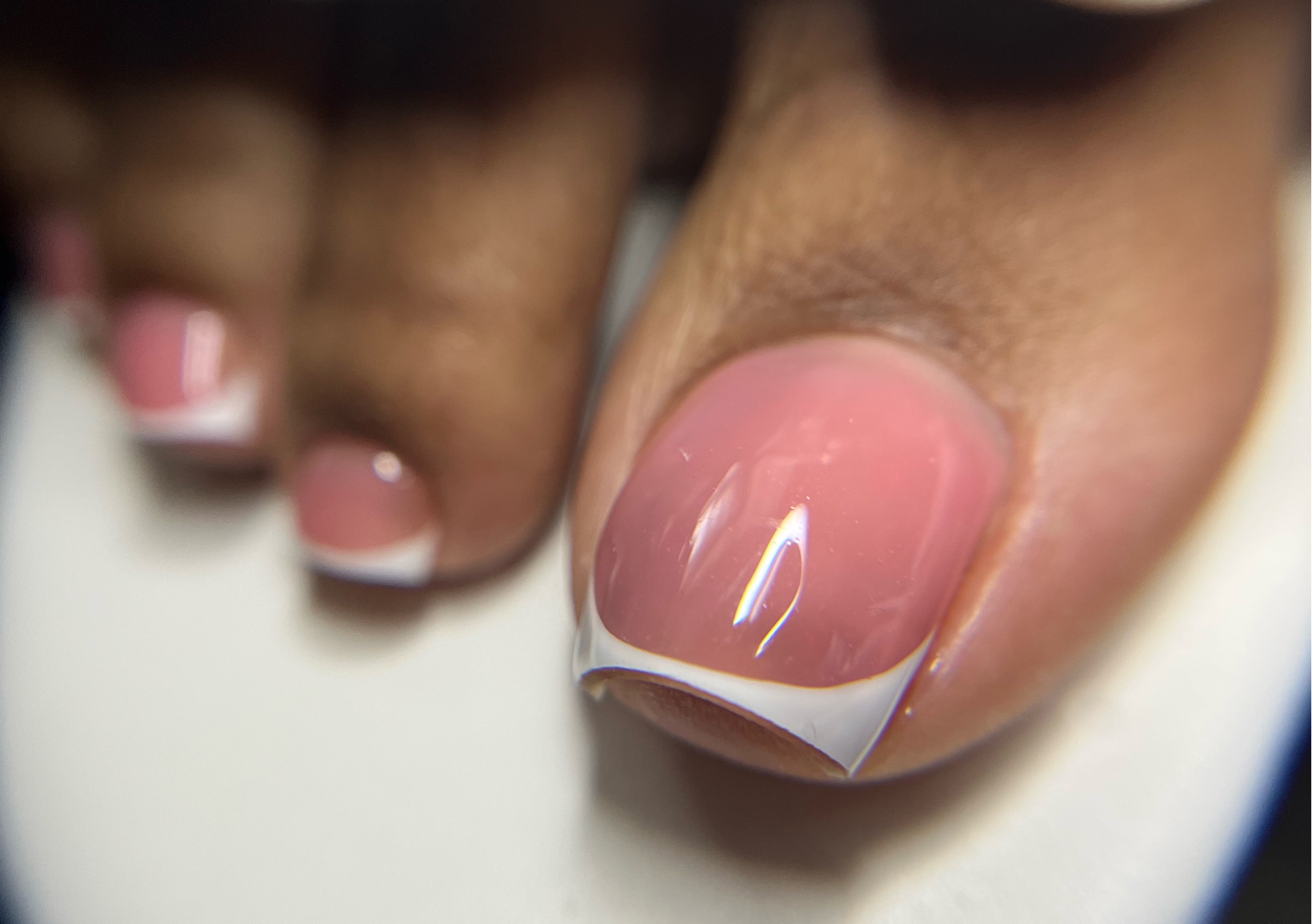 Pedicure with French (Basic foot care for not problematic heels)