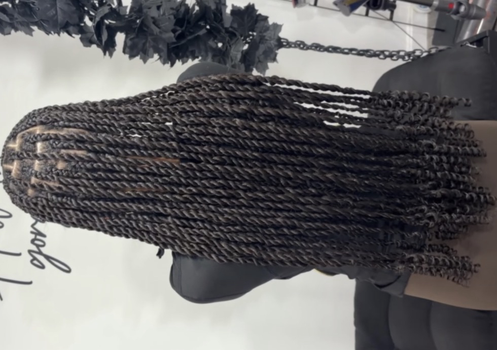 S/M/ Bohemian twist with curls 