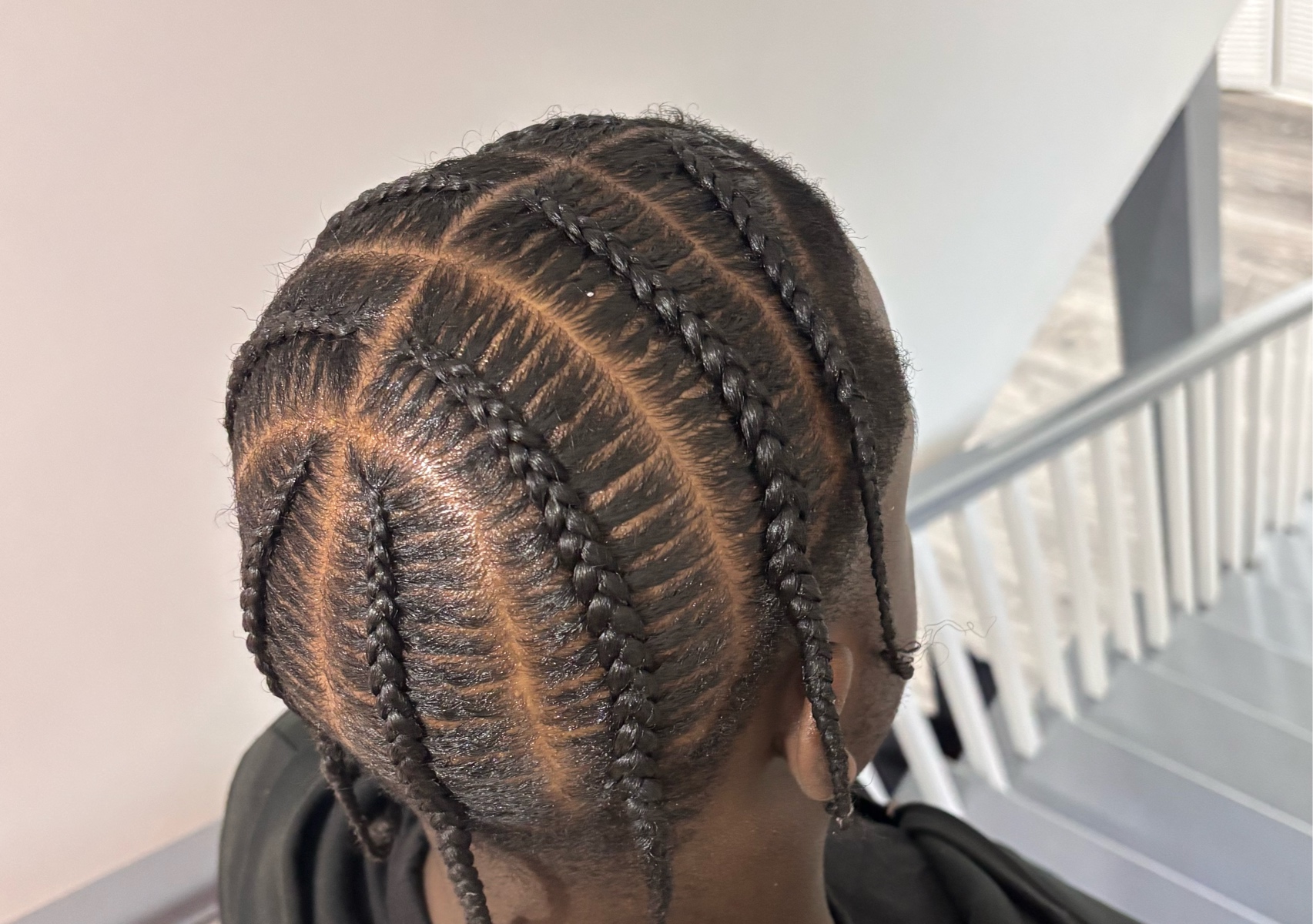 4-10 Stitch Braids Straight BACK /SIDE