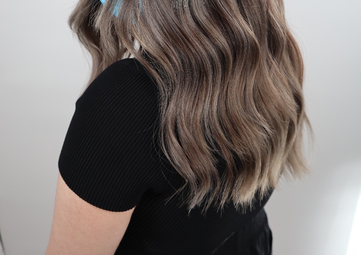 Mid back length haircut