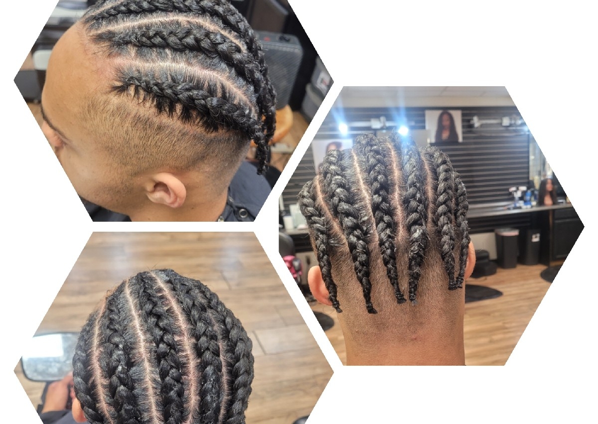 Cornrows w/weave half head