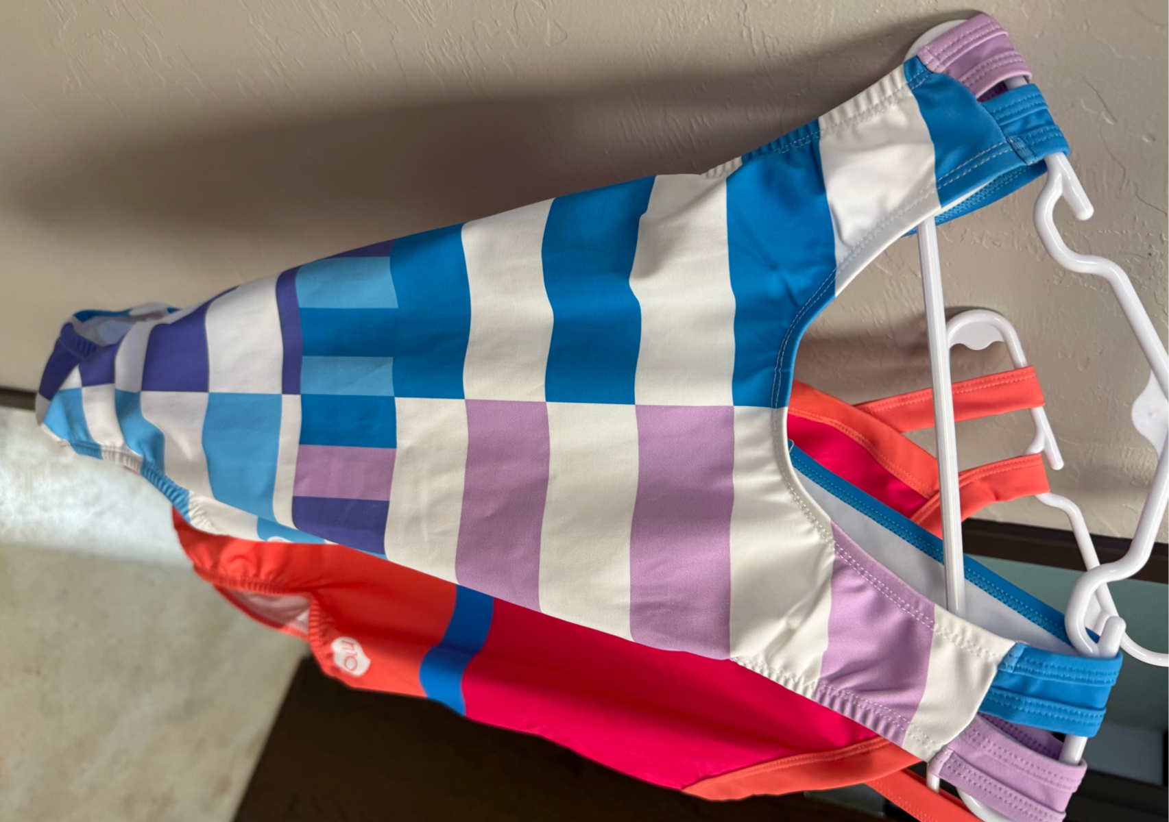 Size 12- Checkered Pastel Leotard