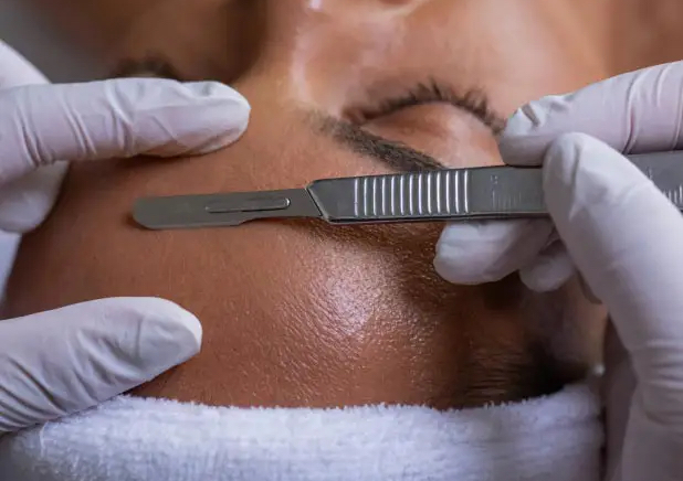 Dermaplaning with a Facial 