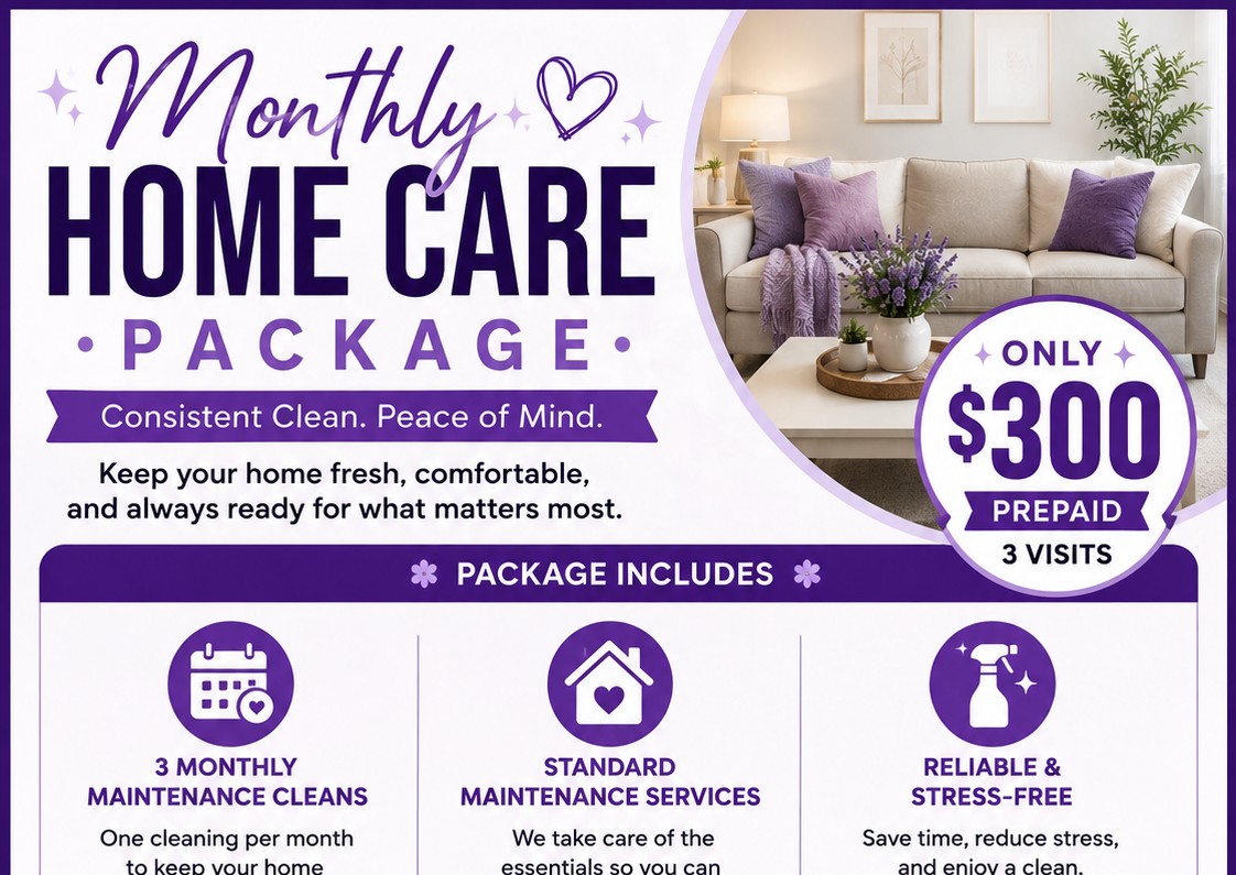 💜 Monthly Home Care Package — 3 Visits