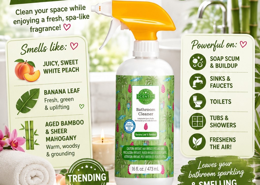 Banana Leaf & Bamboo Bathroom Cleaner 