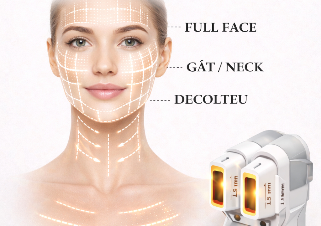 Hifu 7D -Lift total premium Față+Gât+Decolteu 