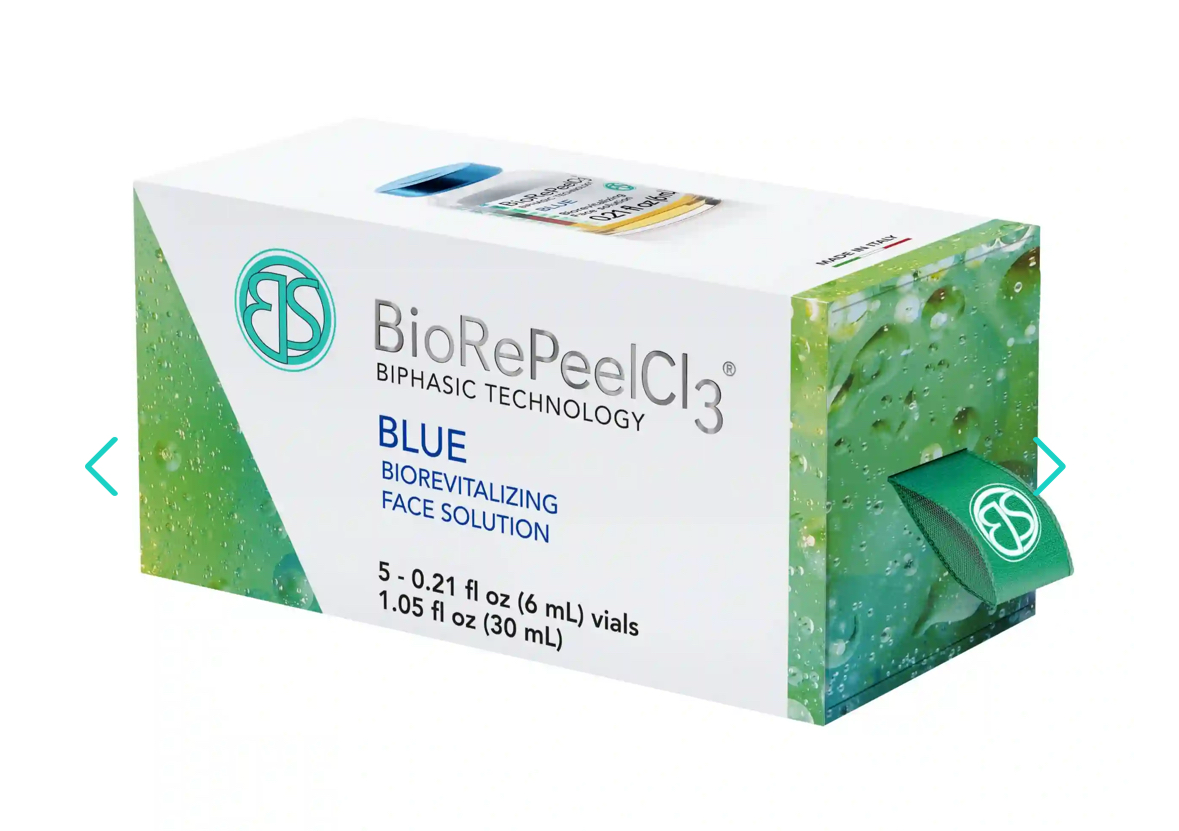 BioRePeelCl₃® BLUE ( Acne, manchas, poros, lineas de expresion). 