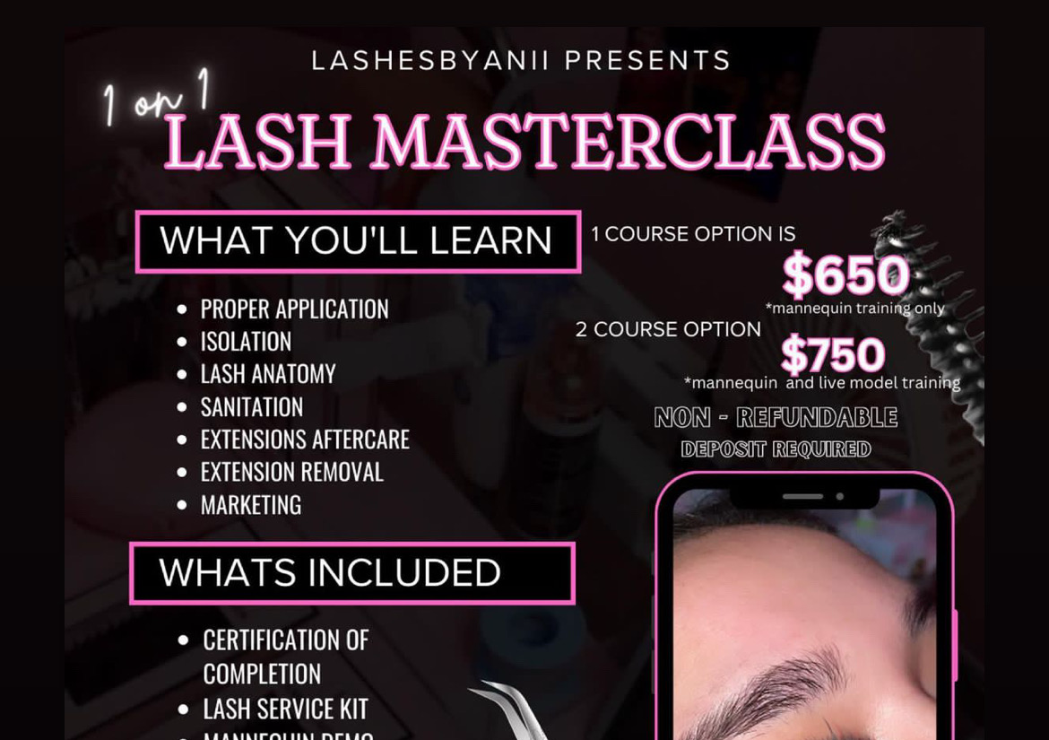 Classic, Hybrid, Volume Lash Course.