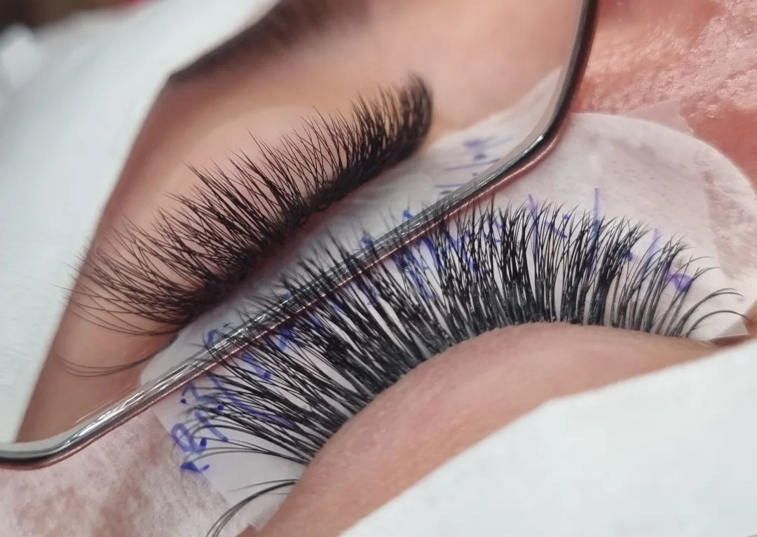 Hybrid Lash Extension Full set ♡Handmade fans 