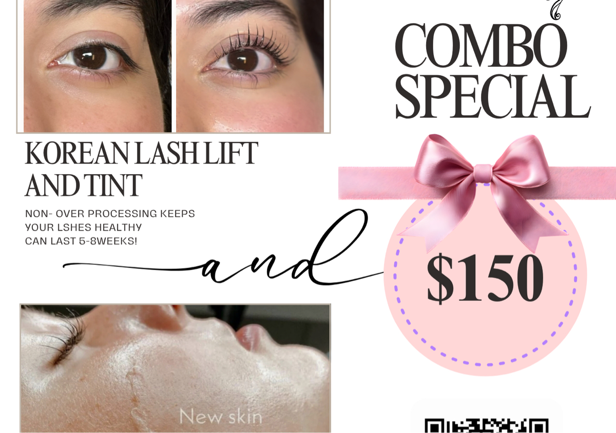 COMBO Korean Lash lift & dermaplane facial