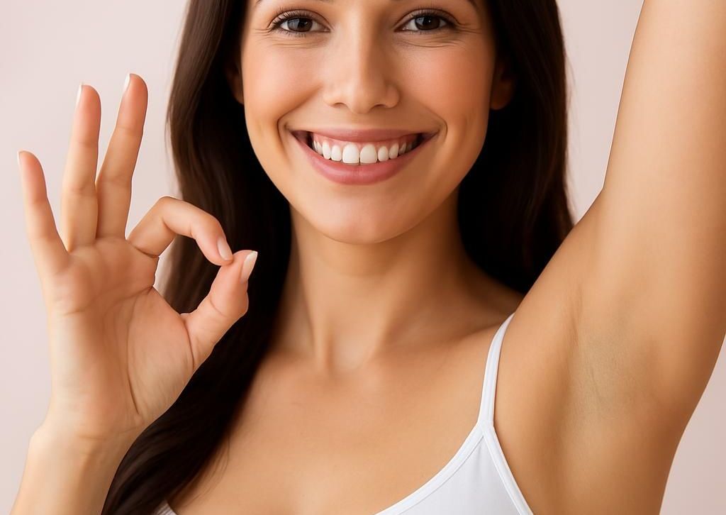 Under arm skin polish