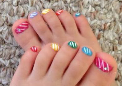 Kids gel pedicure