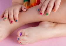 Kids pedicure and manicure combo