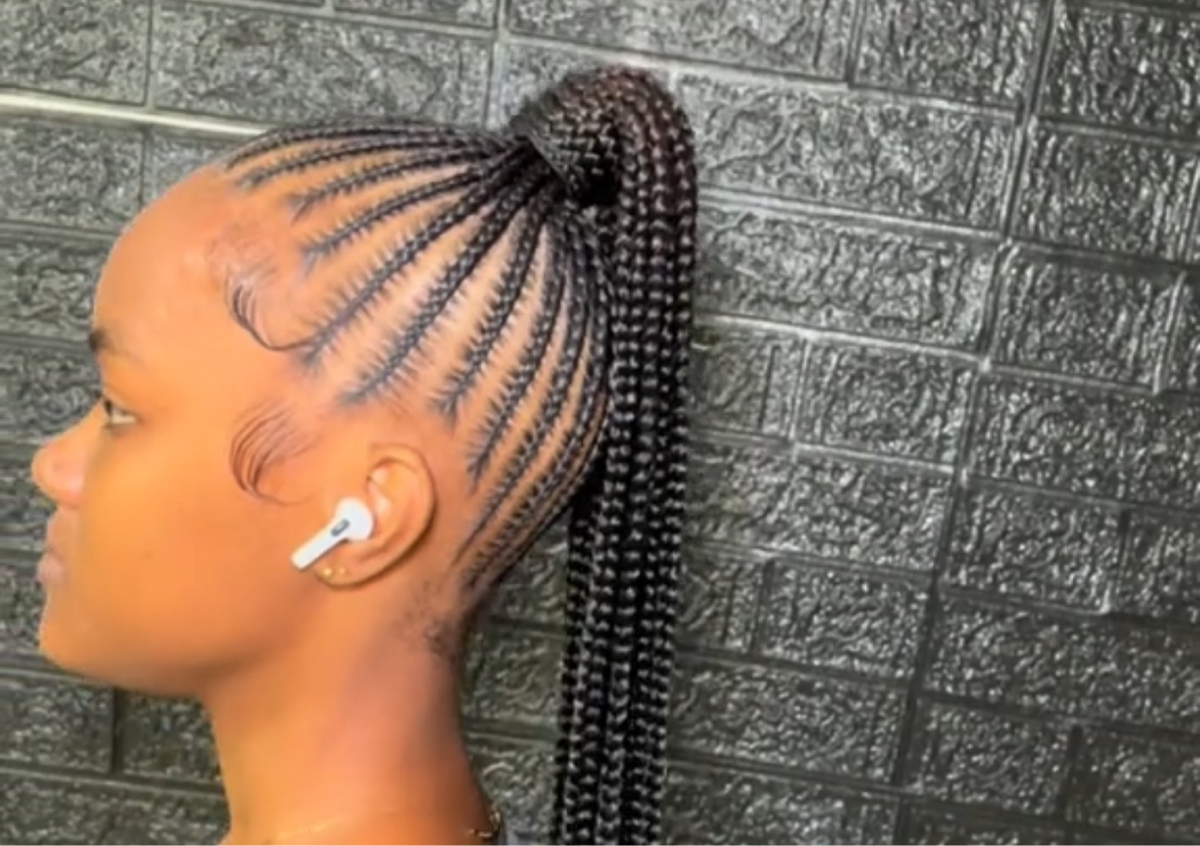 21-25 Stitch Braids Updo