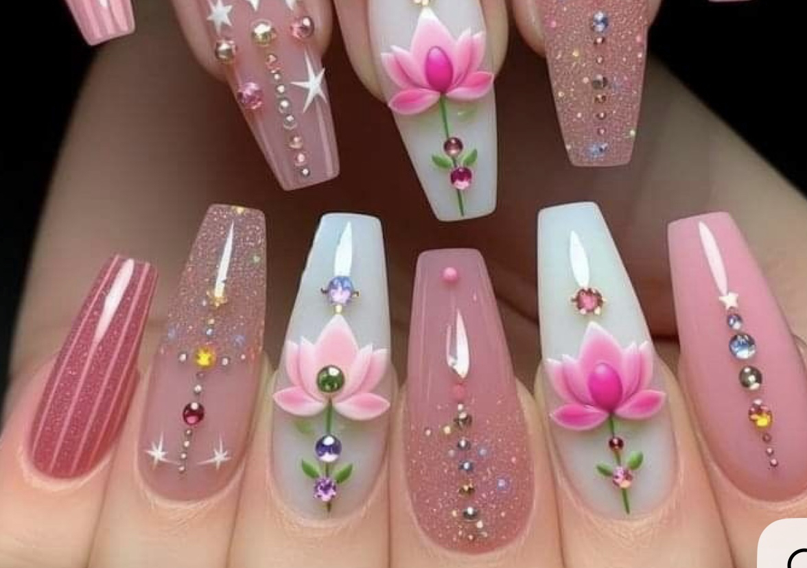 ❤️Uñas Acrílicas full set cortas❤️