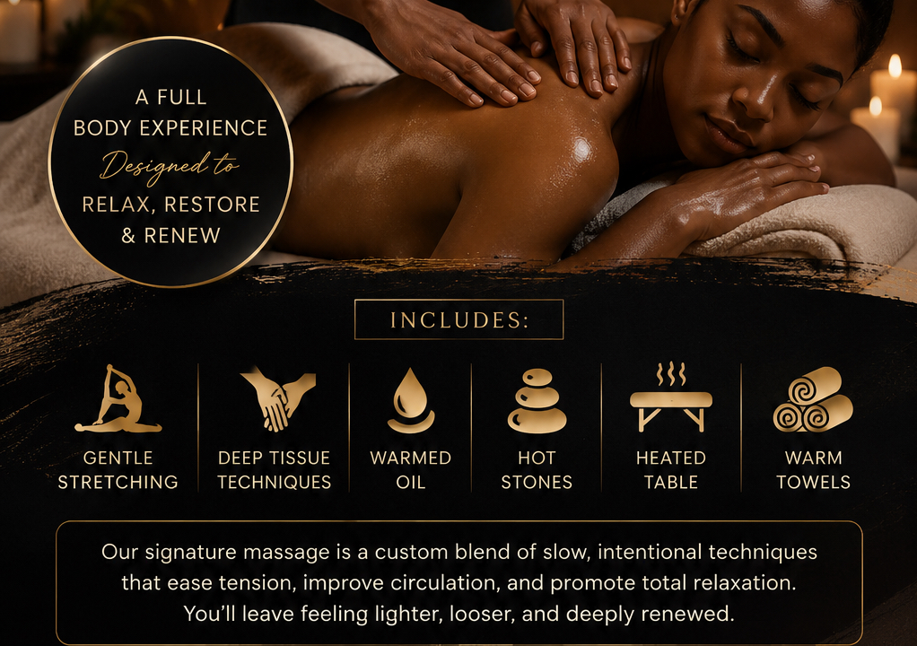90min The Melting Touch Signature Slow and Steady Massage