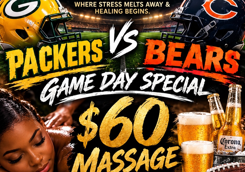 Packers&Bears $60 Massage Special