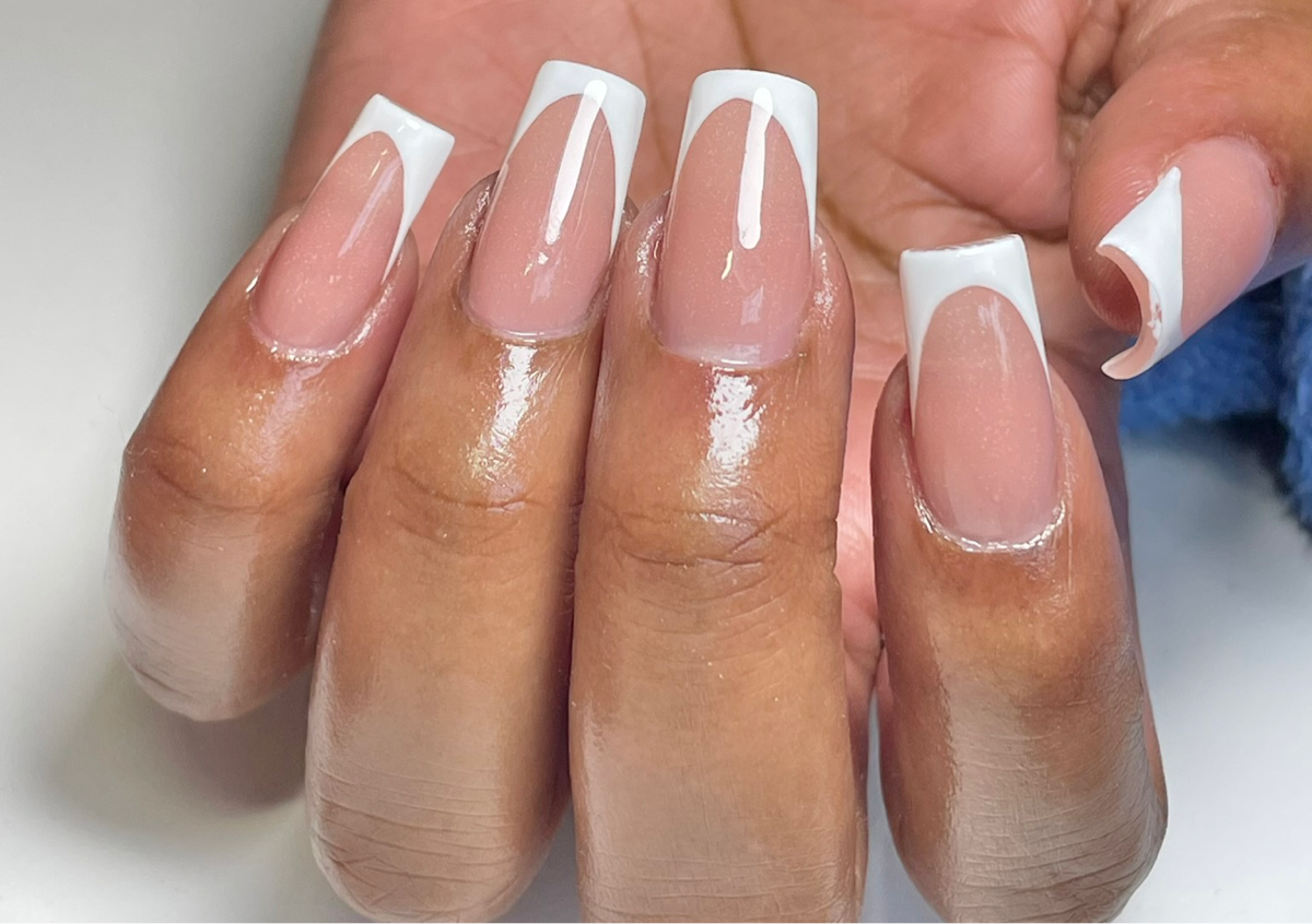 Gel + tips (frenchies)
