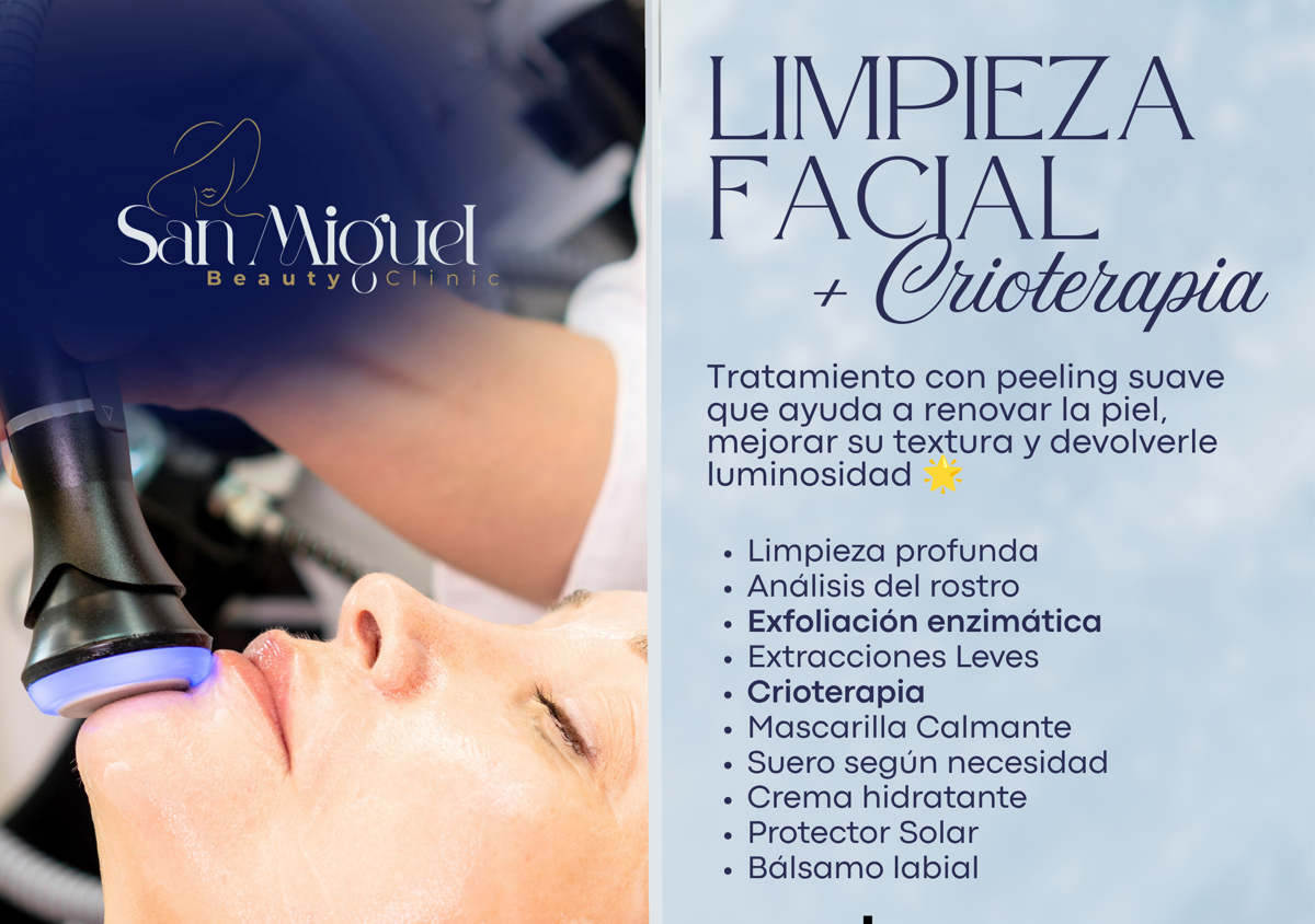 Facial con Exfoliación Enzimática + Crioterapia