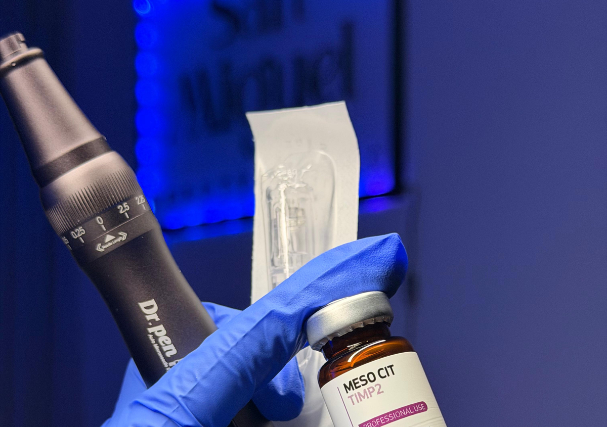 Microagujas + activos biotecnológicos