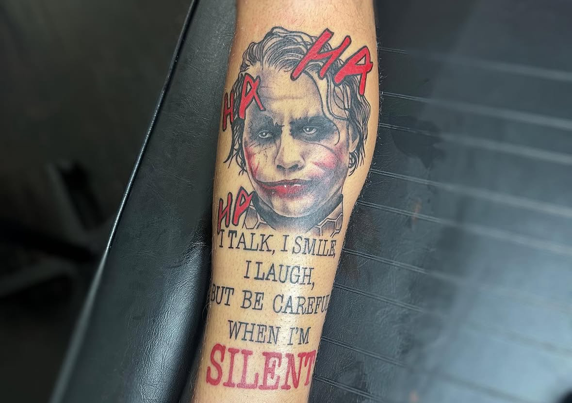 calf tattoo