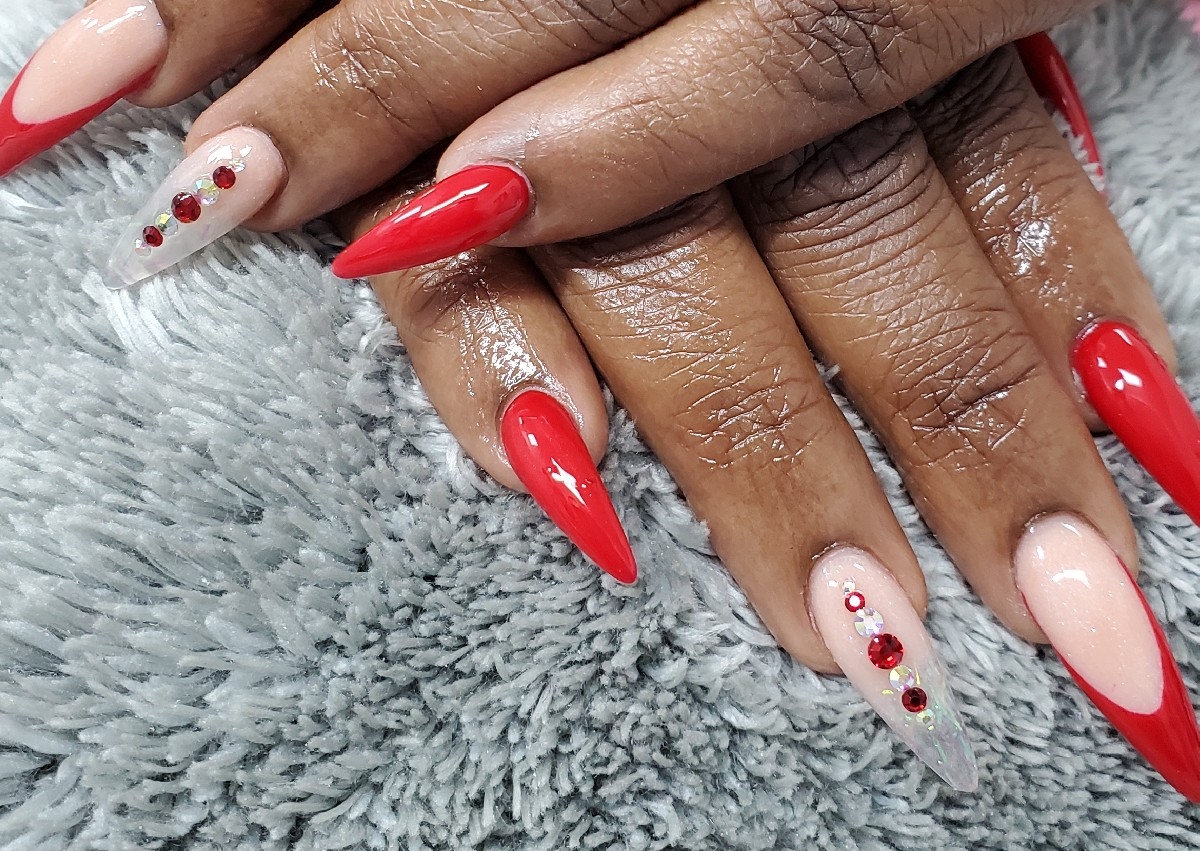 Partial bling design (2 nails) 