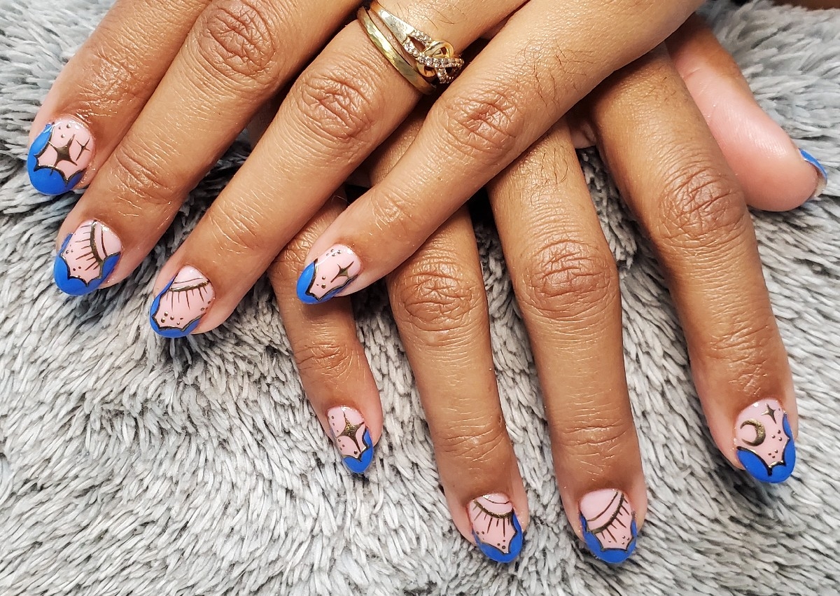 Detailed nail art (10 nails) 