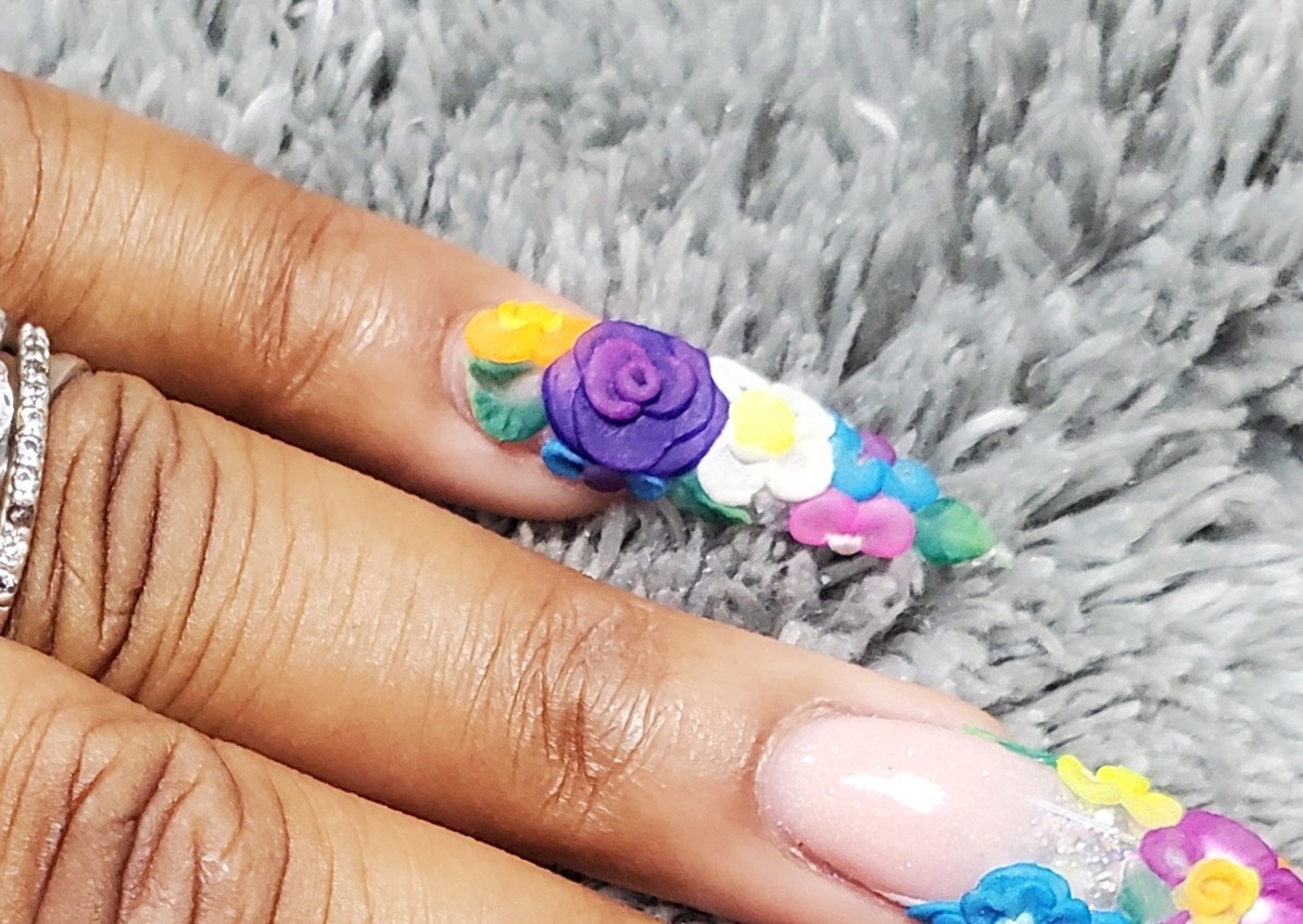 Large/Detailed Sculpted 3D design (2 nails) 