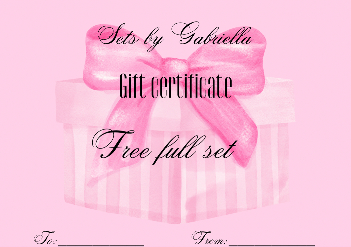 Gift certificate