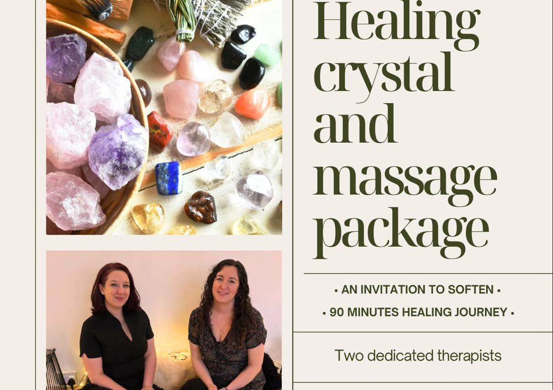 Crystal healing and Aromatherapy massage with Ashleigh and Amy