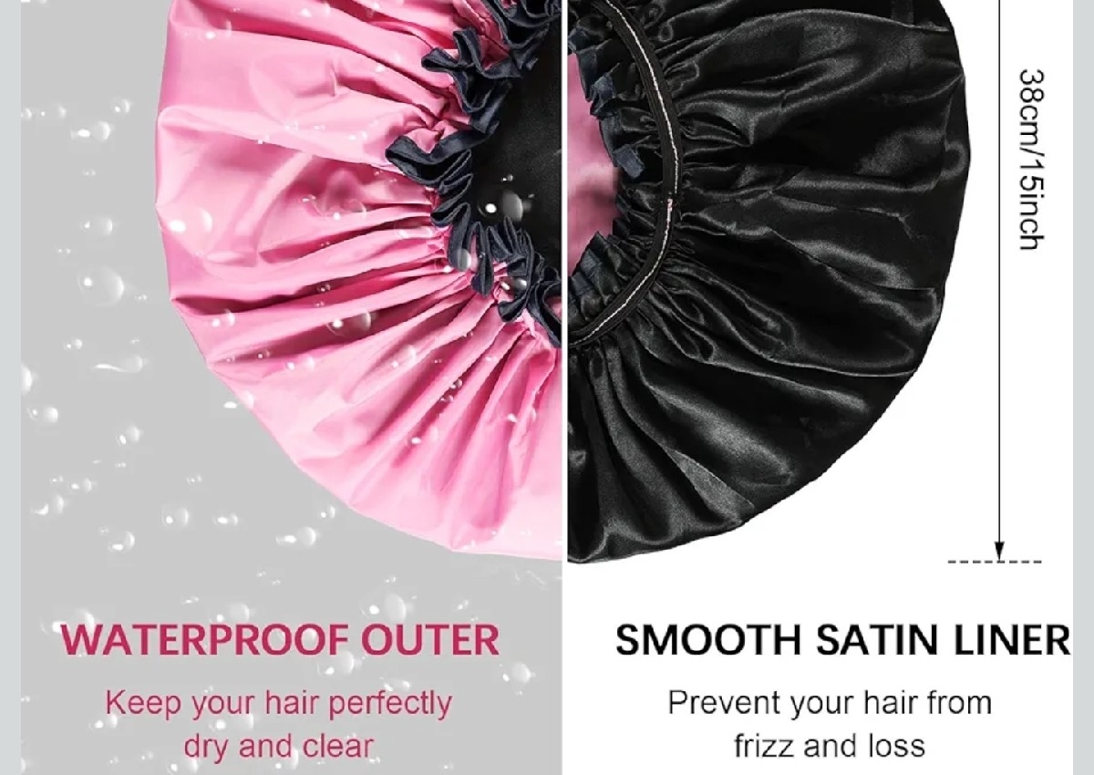 Jumbo Shower Cap Extra Large Double Layer Waterproof