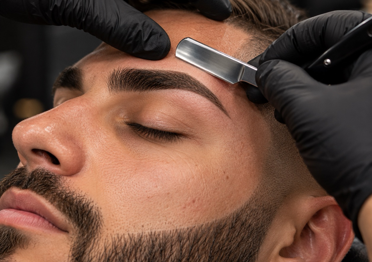 Razored eyebrows