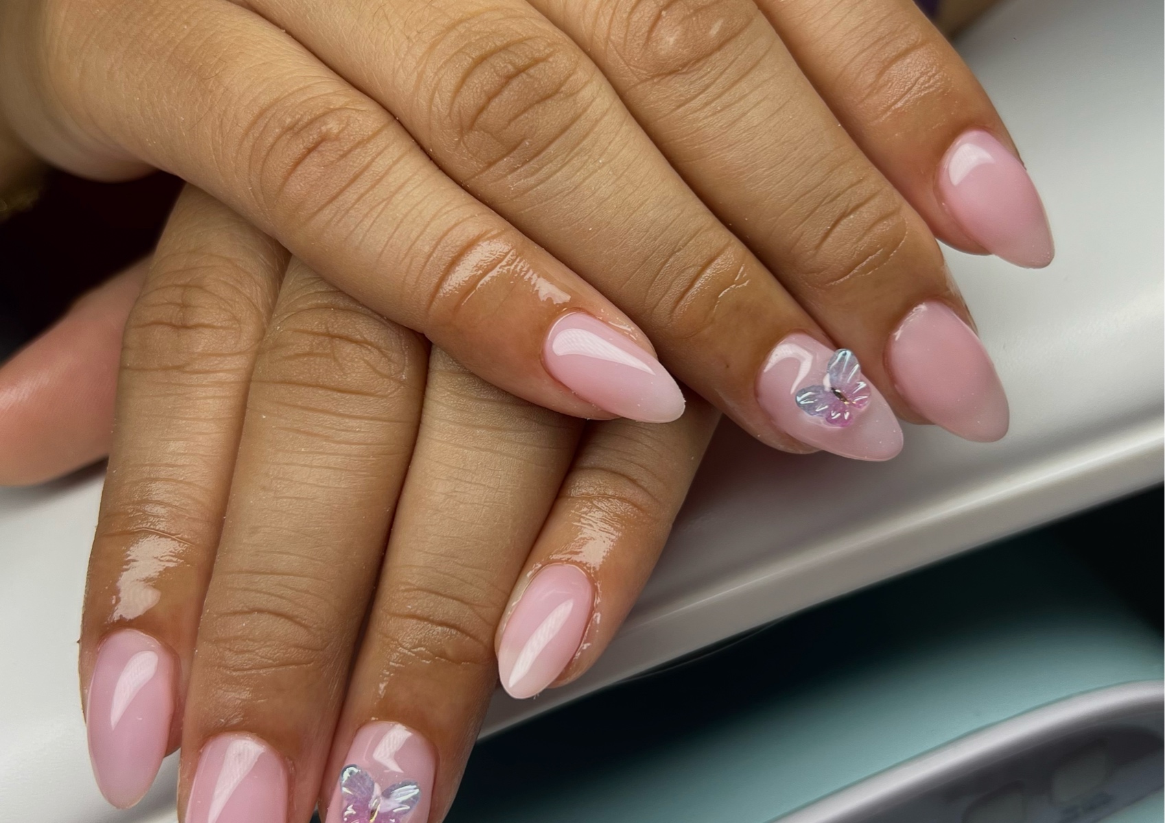 Structure manicure w soft gel tips