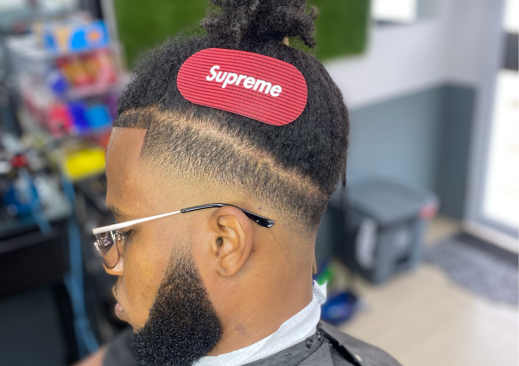 Taping plaits or locs 