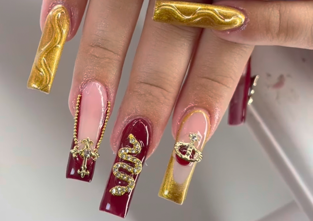 Long Acrylics 3D Art/Extreme Design