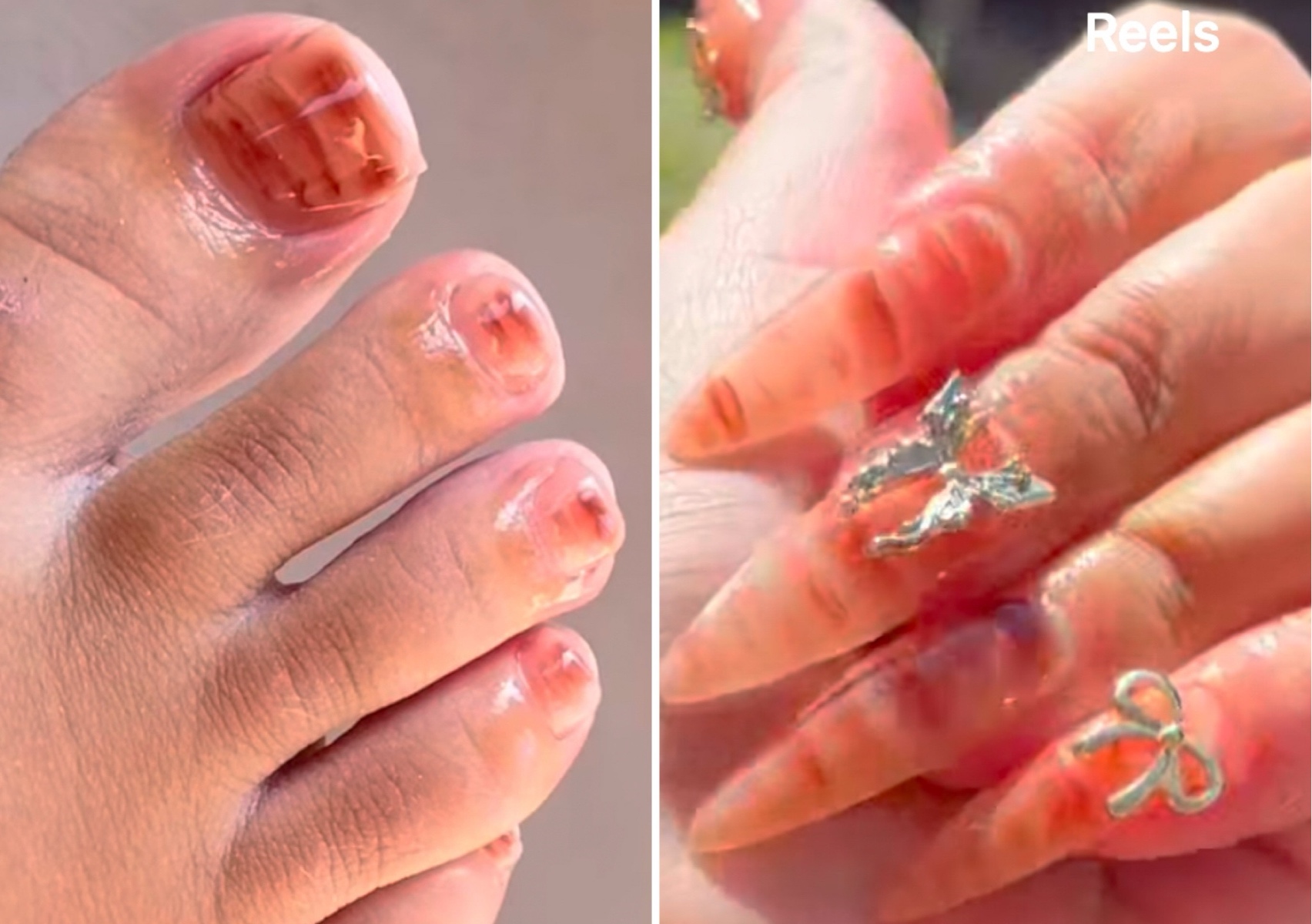 Long Matching Nails & Toes 