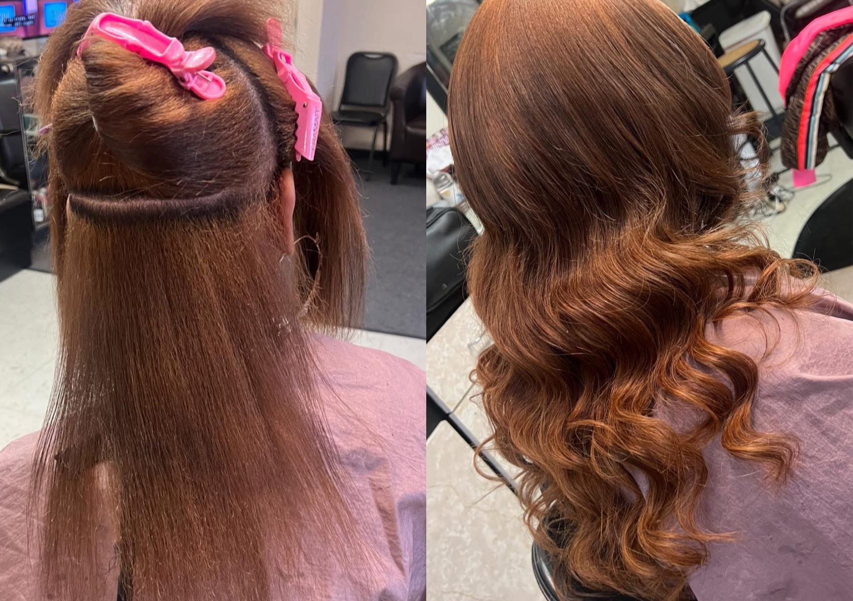 Install Clip In Extensions ✨( Hair NOT Included )