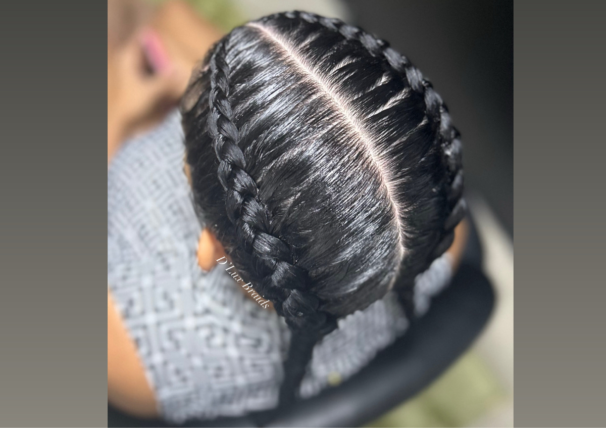 2 trenzas sin extensiones