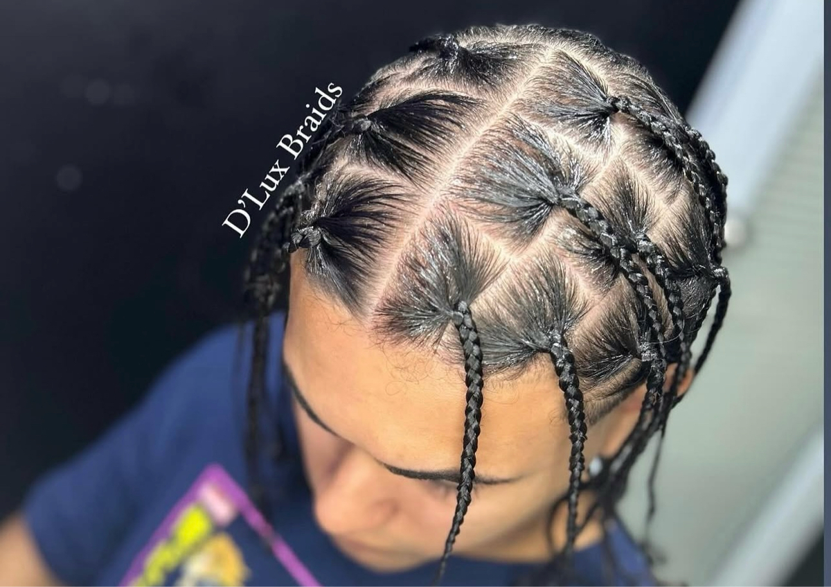 Trenzas sueltas para caballero